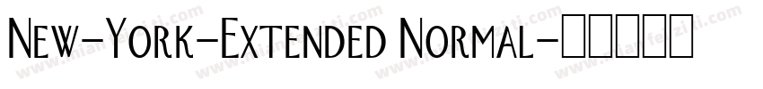 New-York-Extended Normal字体转换